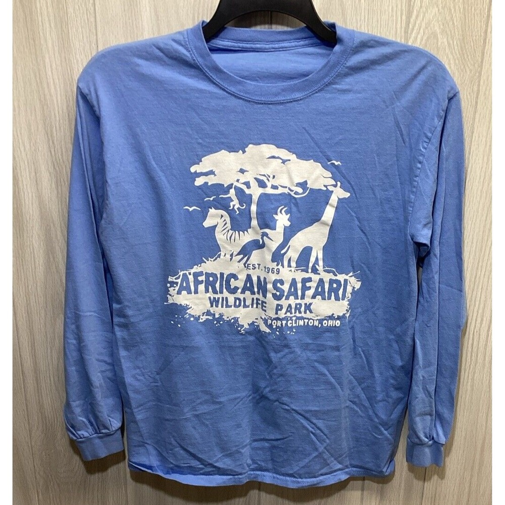 UNBRANDED Women's (Size 19x26") Long Sleeve Round Crew Neck Shirt Animal Safari
